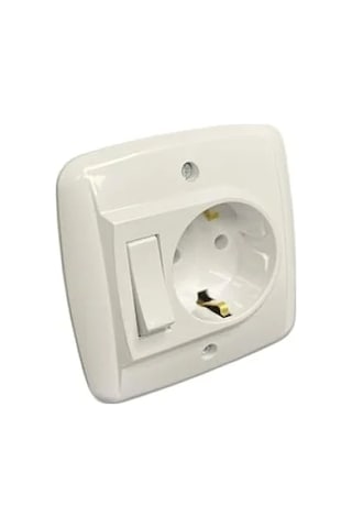 Anahtarlı Topraklı Priz İle Güvenli Banyo Kullanımı 000543