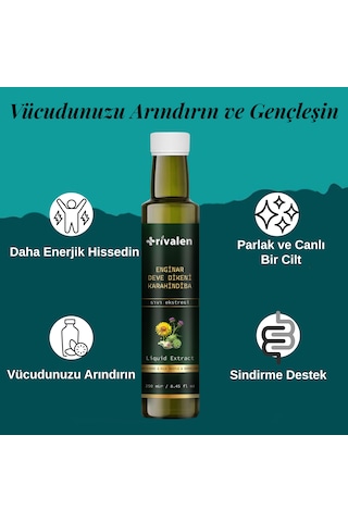 Rivalen Enginar - Deve Dikeni - Karahindiba Bitkisel Sıvı Eki 250 Ml X 2 Adet