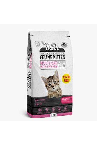 Tekir Hipoalerjenik Kitten Tavuklu Yavru Kedi Maması 10 KG