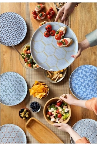 Porland Tamina 6 Kişilik Pasta Takımı 20cm Renkli