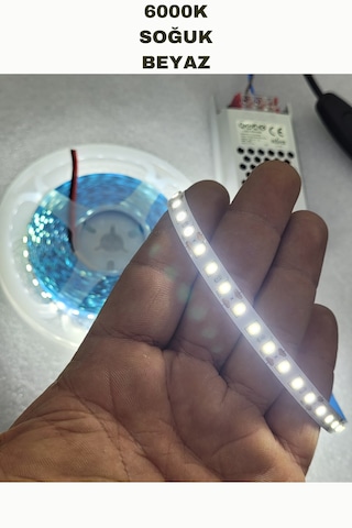 Dolap / Duvar 5 Metre Tak Çalıştır Mt/120 Led Şerit Led 6000k
