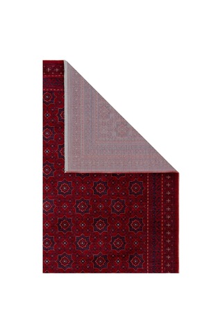 Hoom Rugs Ahlat 2304 Kırmızı Siyah Anadolu Desenli Antialerjik Salon Oturma Odası Halısı