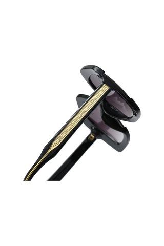 Sofistike Vintage Geometrik Büyük Siyah Kemik Kadın Güneş Gözlüğü Pk008sy Uv400 Cam Korumalı