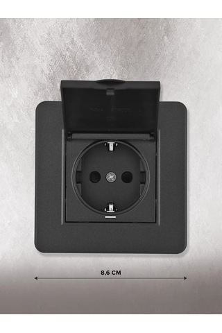 Arte Milano Topraklamalı Ve Kapaklı Gömme Priz 343354746 Set16-1-41-1 Black