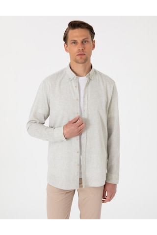 Pierre Cardin Erkek Çağla Gömlek Desenli 50303245-vr016 Çağla
