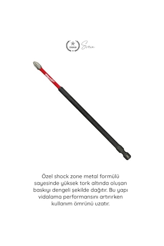 Vidalama Ph2 Yıldız Bits Uç 150 Mm Darbeli Vidalama Tornavida Aksesuarı Profesyonel Çelik Şok Emici