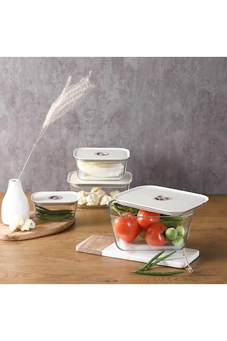 Neoflam Clık Dikdörtgen Saklama Kabı 470ml Bej Sku: Smg8690010237316