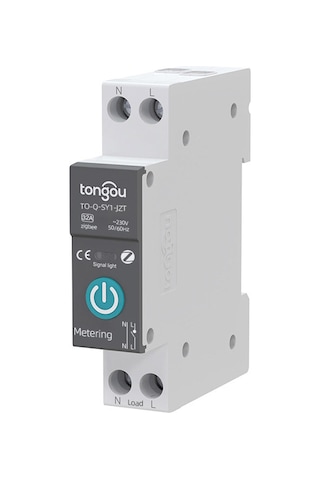 Springsun Zigbee Akıllı Devre Kesici Siyah 1p-32a - Akıllı Kontrol, Enerji Ölçümü, Zamanlama Ve Ses Komutu İle Uyumlu Gateway Gereklidir Tuya Zigbee