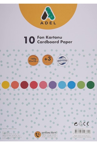 Fon Kartonu, 25x35, Karışık, 10&apos Lu