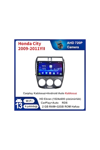 Honda City 2009-2011yıl Carplay 9inç 2/32gb Multimedya
