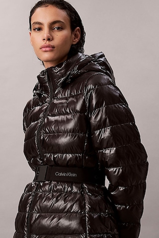 Calvin Klein Kadın Belted Lightweight Puffer Mont - Siyah Black