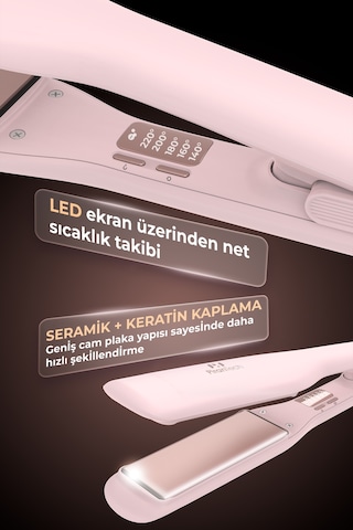 Ks-709 Saç Düzleştirici Profesyonel Seramik Keratin Plakalı