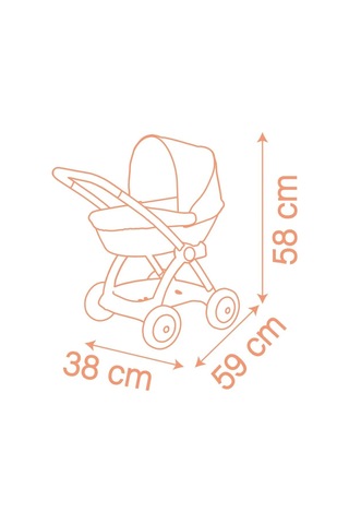 Smoby Baby Nurse Chulli Pop Oyuncak Bebek Arabası Pusetli Ve Başlıklı, Pembe 254124