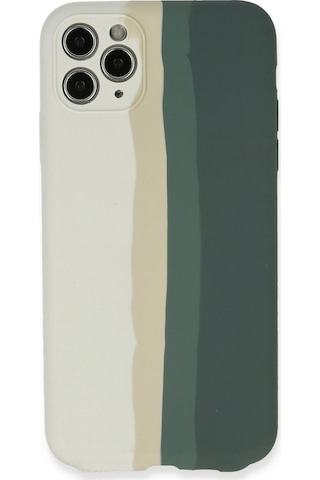 Gld-spt- Newface Apple Uyumlu iPhone 11 Pro Kılıf Ebruli Lansman Silikon - Beyaz-gri