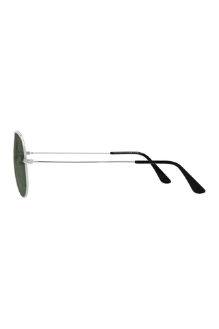 Polarize Pilot Güneş Gözlüğü Raptor 105 Large Gümüş Gözlük Yeşil Cam Diğer