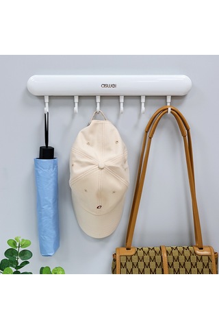 Teltree Banyo Duvar Takımı: 6 Adet Taşınabilir Çekmece, Delme Yok, 5kg Yük Kapasitesi, Bezi Ve Giysi Asma İçin Beyaz Diğer