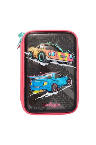 Smiggle Dinamik Üçlü Sert Üstlü Kalem Kutusu Siyah