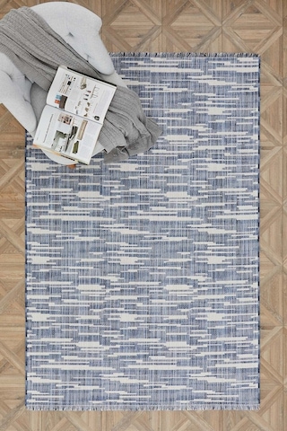 Kaşmir Halı Doğasever Geri Dönüşümlü Pamuk Halılar Ayaz 160X230 CM Salon Mutfak Halısı Yolluk Kilim