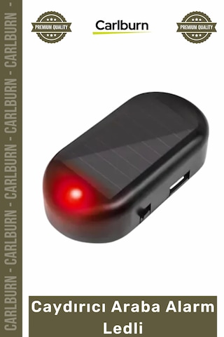 Alarm Güneş Enerjili Solar Sahte Güvenlik Uyarı Kırmızı Flaşör Işık Caydırıcı Araba Alarm Ledli