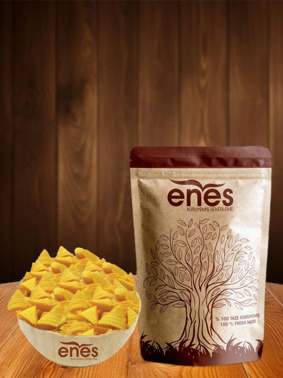 Enes Piramit Süt Mısır Cips 500 Gr