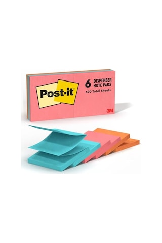 Pop-up Notlar, 7,6 X 7,6 Cm, 6 Blok, Amerika'n N 1 Favorite Sticky Notes, Cape Town Collection, Parlak Renkler Macenta, Pembe, Mavi, Ye İl , Temiz Karma, Geri D N T R Lebilir R330-12an