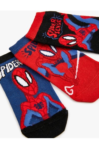 Koton 3'lü Spiderman Lisanslı Çorap Seti Siyah 4skb80075aa Siyah
