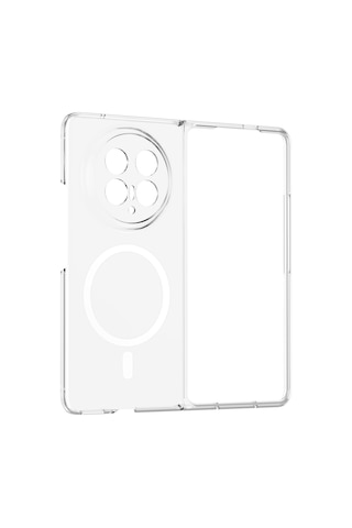 Kilifone - Honor Magic V6 Uyumlu Kılıf Magsafe Özellikli Şeffaf London Sert Pc Kapak - Şeffaf - T44285