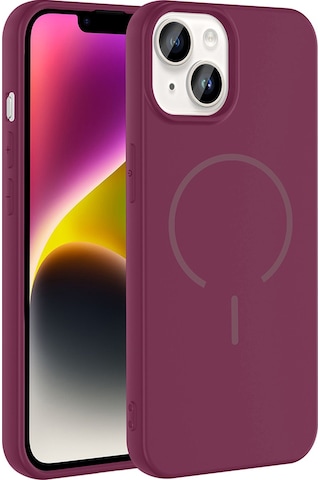 Apple Uyumlu iPhone 14 Kılıf M-safe Şarj Özellikli Sys Meta Kapak - Lacivert Lacivert