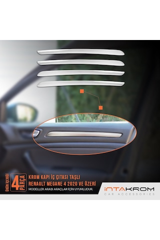 Renault Megane 4 Krom İç Kapı Çıtası 4 Parça 2020 Ve Üzeri