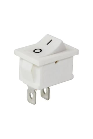Ayt Powermaster Ic-125b-1 Mini Beyaz Işıksız On Off Aç Kapa Anahtar Düğme Buton
