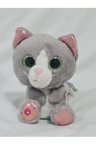 Kedi Figürlü Peluş Oyuncak - Yumuşak Ve Sevimli Tasarım Beyaz