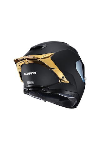 Scoyco Full Face Ce Yüksek Güvenlikli Motosiklet Kaskı Siyah