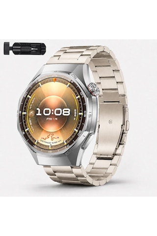 Huawei Watch Gt6 Pro 46mm İle Uyumlu Katlanır Klipsli Paslanmaz Çelik Saat Kordonu