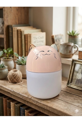 Dekoratif Kedi Tasarımlı Masa Üstü Hava Nemlendirici