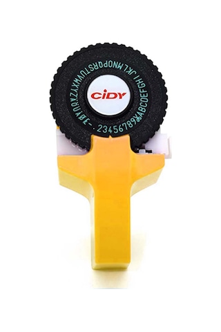 Tenfowee Sarı Mini Etiket Yazıcı - 9mm Genişliğinde 2 Adet Bant 1 Siyah, 1 Rastgele Renk İle El Defteri Dekorasyonu İçin Plastik Baskı Makinesi