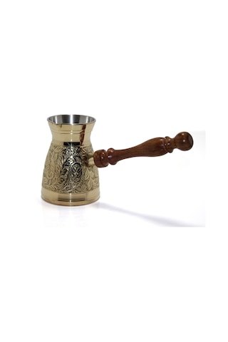 1 Adet Pirinç Cezve 4.75'' Ölçüsünde Geleneksel Türk Kahvesi İçin Cezve, Ibrik Ve Coffee Pot