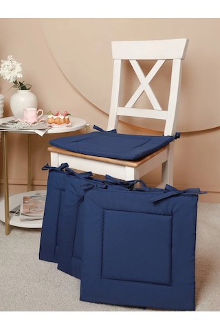 Mercity 40x40 4 Adet Sandalye Yastık Seti - Lacivert 434463774 Mavi