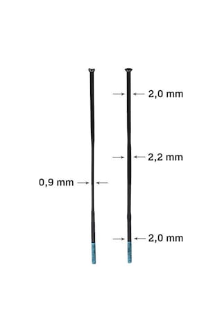 Shimano Dura Ace Wh-r9200-c50 Jant Seti İçin Jant Teli 265mm Siyah