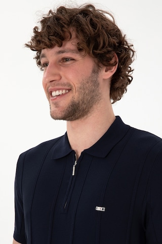 U.S. Polo Assn. Erkek Slim Fit Polo Yaka Lacivert Tişört 50306457-VR033