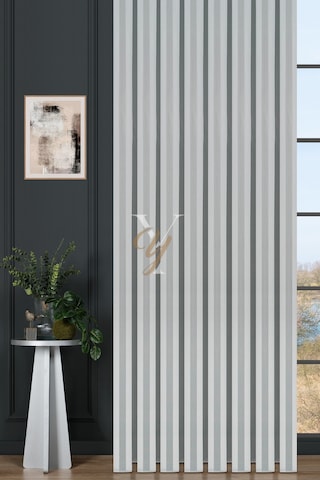 4557 Tül Perde V-01 Ekru Ekru