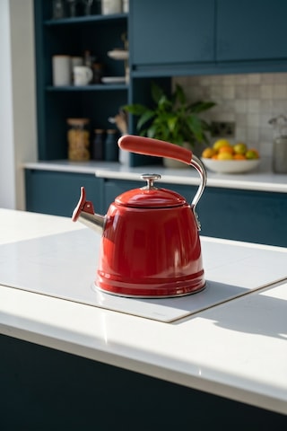 Teatime Paslanmaz Çelik Düdüklü Su Isıtıcısı Kırmızı - 3 L Diğer