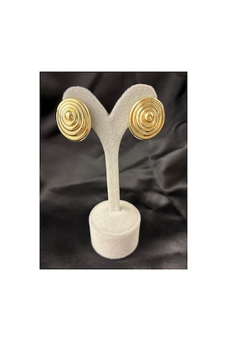 Aura Halka / Spiral Vintage Küpe Gold Gold