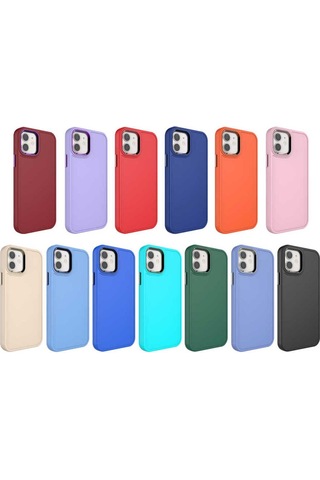 Apple Uyumlu iPhone 11 Metal Çerçeve Ve Buton Tasarımlı Sert Adamaxaksesuar Botox Kapak Pembe Açık