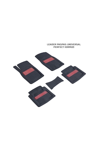Üniversal 3D Paspas Leader Havuzlu Kırmızı Her Araca Uygun 456768704