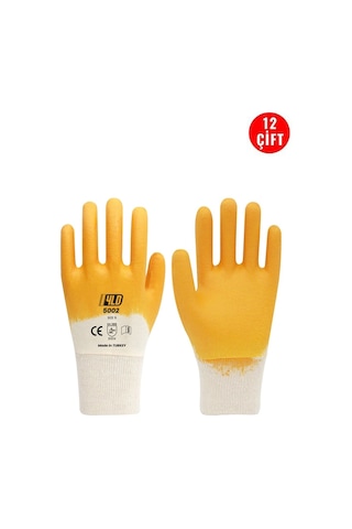 Yld 5002 Sarı Nitril Eldiven 12'li Paket