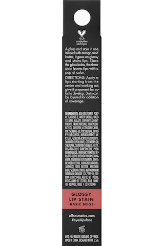 E.l.f. Glossy Lip Stain Uzun Ömürlü Parlak Ruj Rujlar Basic Bej 7