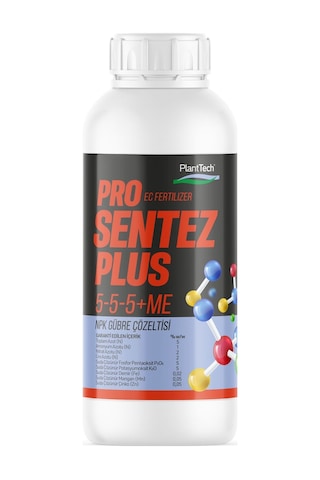 PLANTTECH Pro Sentez Plus 1 Lt Tüm Bitkiler İçin Npk Gübre Çözeltisi Sera Tarla Ve Saksı Bitki Besini