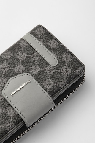 Cengiz Pakel Monogram Kadın Orta Boy Cüzdan 65256Mp Siyah-Gri-Siyah