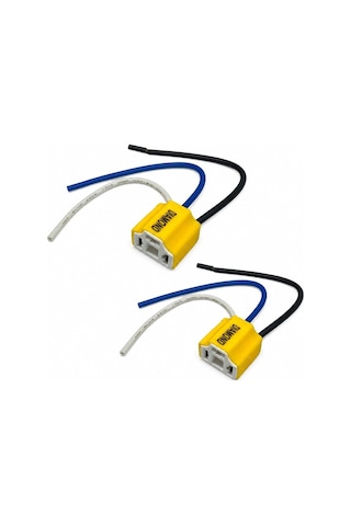 Atom Far Fişi H4 Ampul Soketi 1.5 Mm Kablolu Yanmaz Porselen 2 Ad