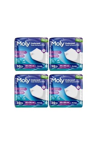Moly Yatak Koruyucu Örtü 60x90 Cm 120'li